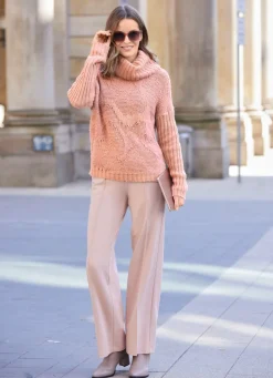 Damen Mona Basics|Pullover<Pullover in aufwendiger Struktur mit Glitzer