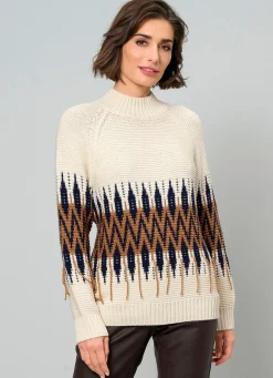 Damen Mona Pullover<Pullover in Biesenstrick