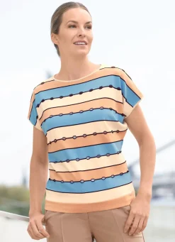 Damen Mona Pullover<Pullover in Blockringeldessin