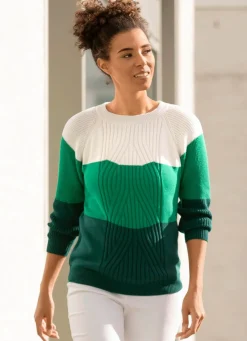 Damen Mona Pullover<Pullover in Color-Blocking