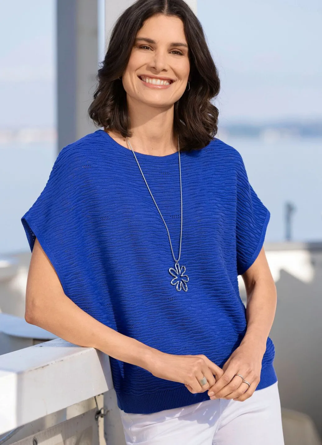 Damen Mona Pullover|Basics<Pullover in dekorativem Dessin
