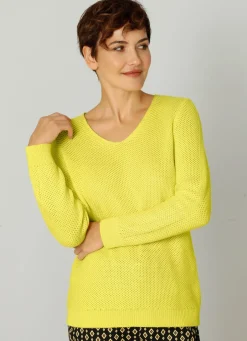 Damen Mona Pullover|Basics<Pullover in dekorativer Struktur