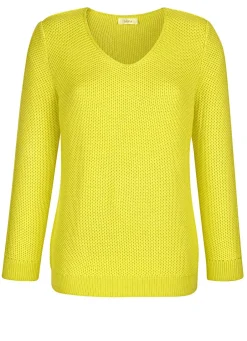 Damen Mona Pullover|Basics<Pullover in dekorativer Struktur