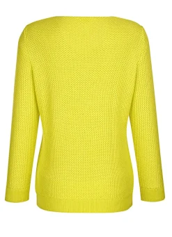 Damen Mona Pullover|Basics<Pullover in dekorativer Struktur