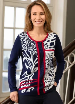 Damen Mona Abendmode|Pullover<Pullover in Feinstrick