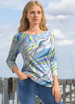 Damen Mona Pullover<Pullover in Feinstrick mit Alloverdruck