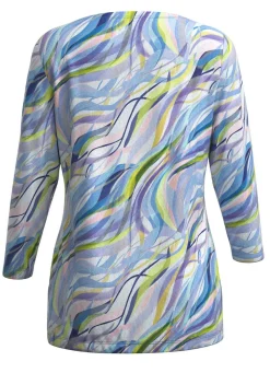 Damen Mona Pullover<Pullover in Feinstrick mit Alloverdruck