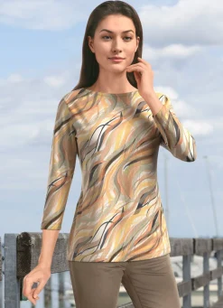 Damen Mona Pullover<Pullover in Feinstrick mit Alloverdruck