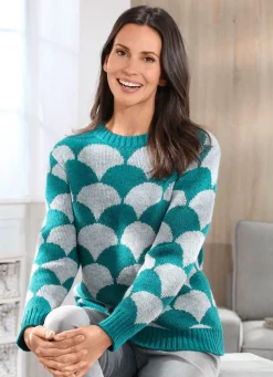 Damen Mona Pullover<Pullover in flauschigem Jacquard-Dessin