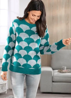 Damen Mona Pullover<Pullover in flauschigem Jacquard-Dessin