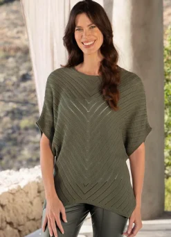 Damen Mona Basics|Pullover<Pullover in Fledermausform