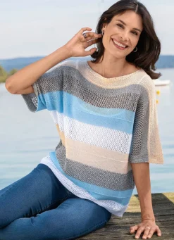 Damen Mona Pullover<Pullover in Garnmix mit Glanzeffekt