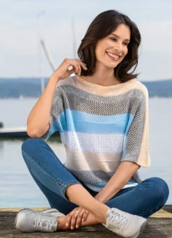 Damen Mona Pullover<Pullover in Garnmix mit Glanzeffekt