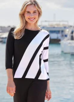 Damen Mona Pullover<Pullover in grafischem Dessin
