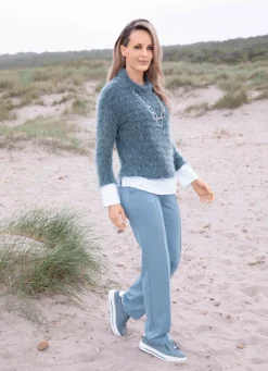 Damen Mona Pullover<Pullover in 2-in-1-Optik