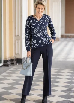 Damen Mona Pullover|Abendmode<Pullover in Jacquard-Dessin