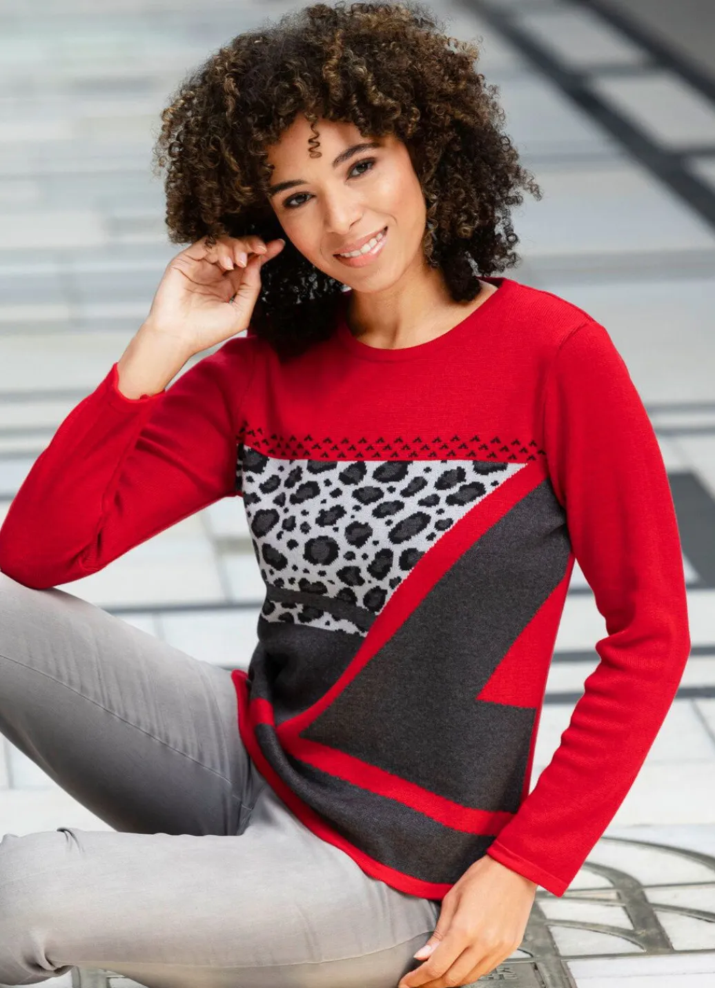 Damen Mona Pullover<Pullover in Jacquard-Dessin