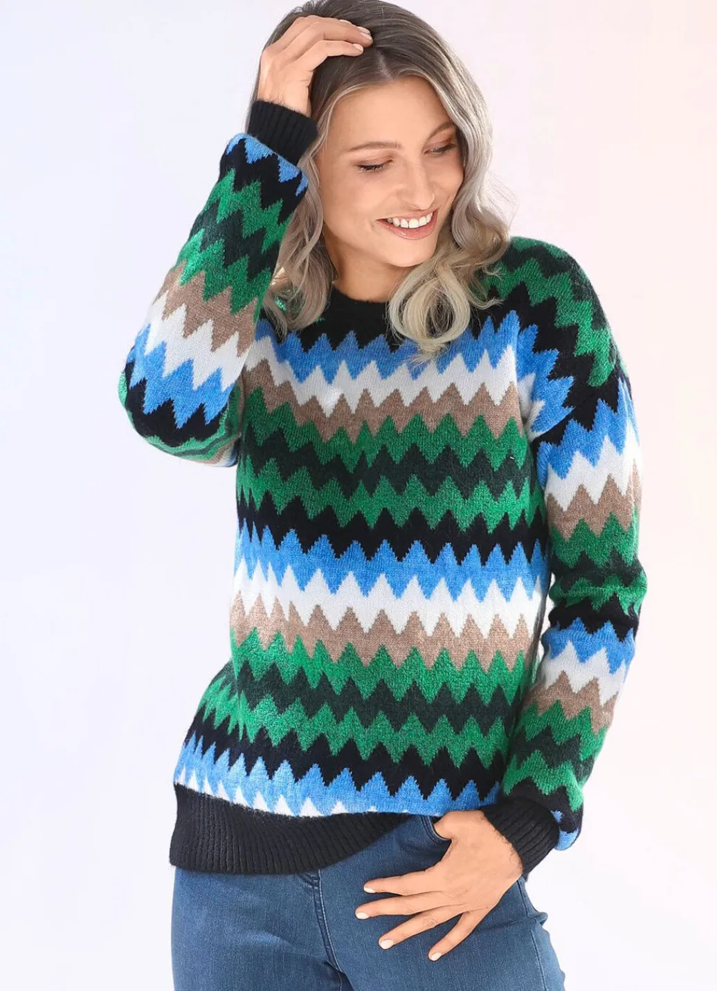 Damen Mona Pullover<Pullover in Jacquard-Dessin