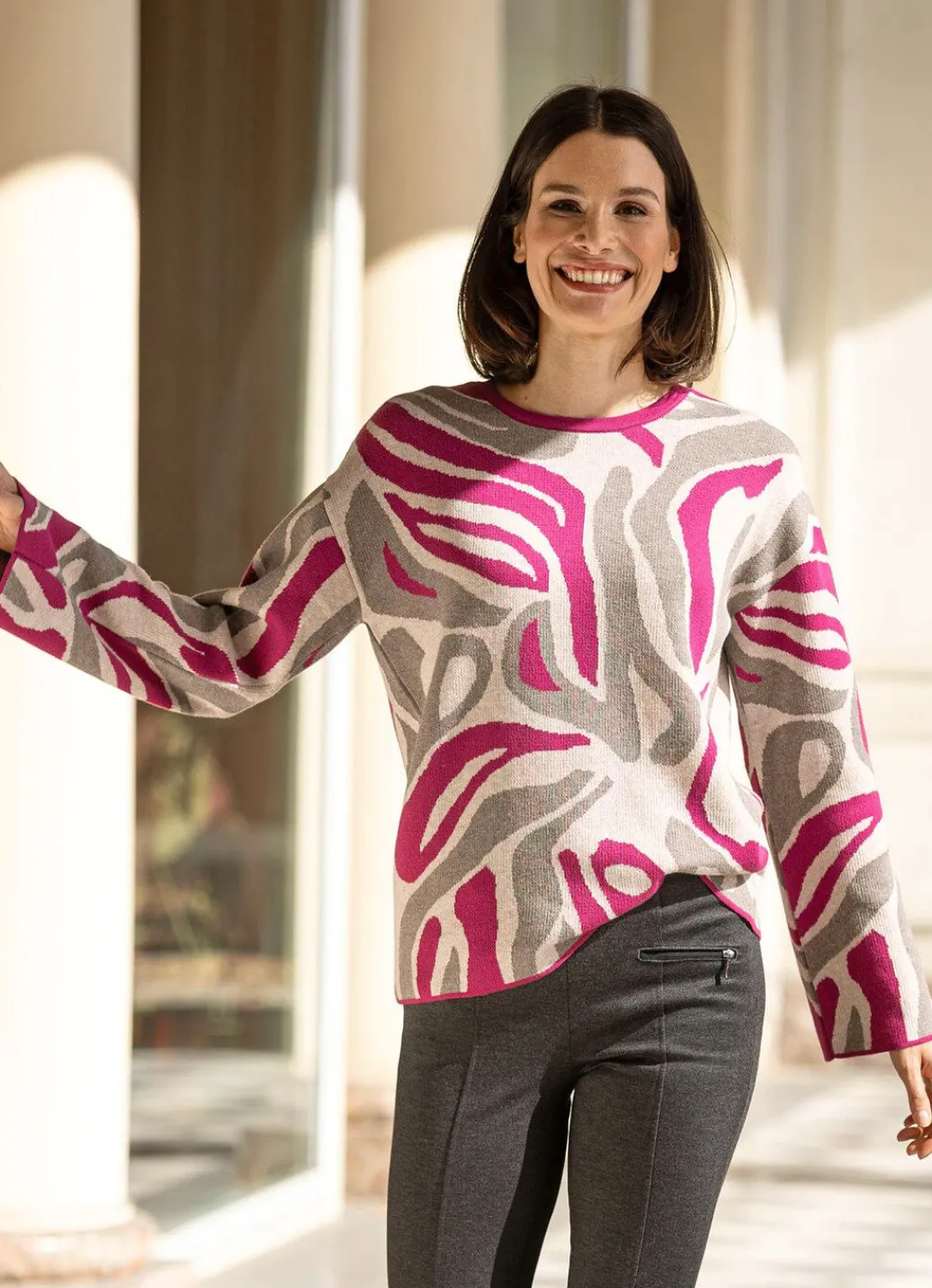 Damen Mona Pullover<Pullover in Jacquard-Dessin