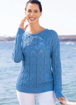 Damen Mona Pullover|Basics<Pullover in Mustermix