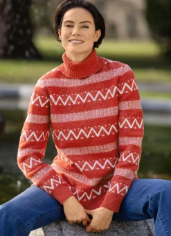 Damen Mona Pullover<Pullover in Mustermix