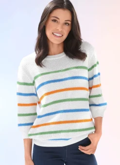 Damen Mona Pullover<Pullover in Reiskornstrick