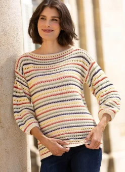 Damen Mona Pullover<Pullover in Ringeldessin