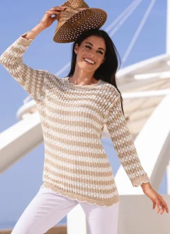 Damen Mona Pullover<Pullover in Ringeldessin