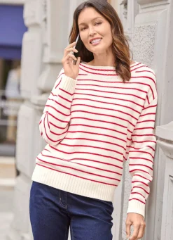 Damen Mona Pullover<Pullover in Ringeldessin