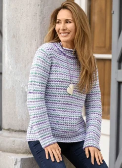 Damen Mona Pullover<Pullover in Ringeldessin