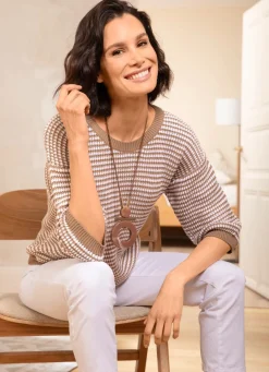 Damen Mona Pullover<Pullover in Ringeldessin