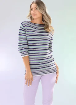 Damen Mona Pullover<Pullover in Ringeldessin