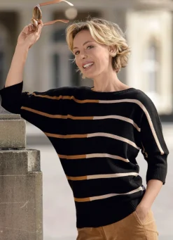 Damen Mona Pullover<Pullover in Streifendessin