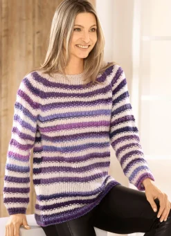 Damen Mona Pullover<Pullover in Streifendessin