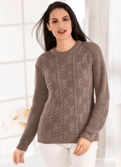Damen Mona Pullover|Basics<Pullover in Strickmix