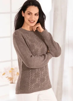 Damen Mona Pullover|Basics<Pullover in Strickmix