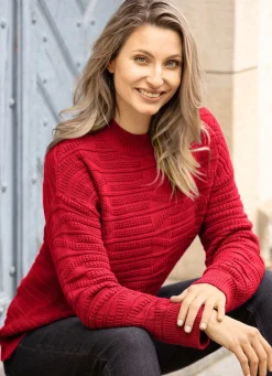 Damen Mona Pullover|Basics<Pullover in Strukturmix