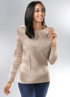 Damen Mona Pullover|Basics<Pullover in Strukturmix