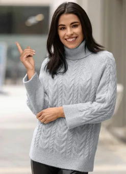 Damen Mona Pullover|Basics<Pullover in Strukturmix