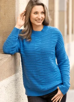 Damen Mona Pullover|Basics<Pullover in Strukturmix