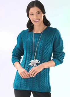 Damen Mona Pullover|Basics<Pullover in Strukturmix