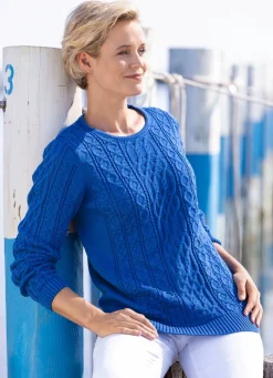Damen Mona Pullover|Basics<Pullover in Strukturmustermix