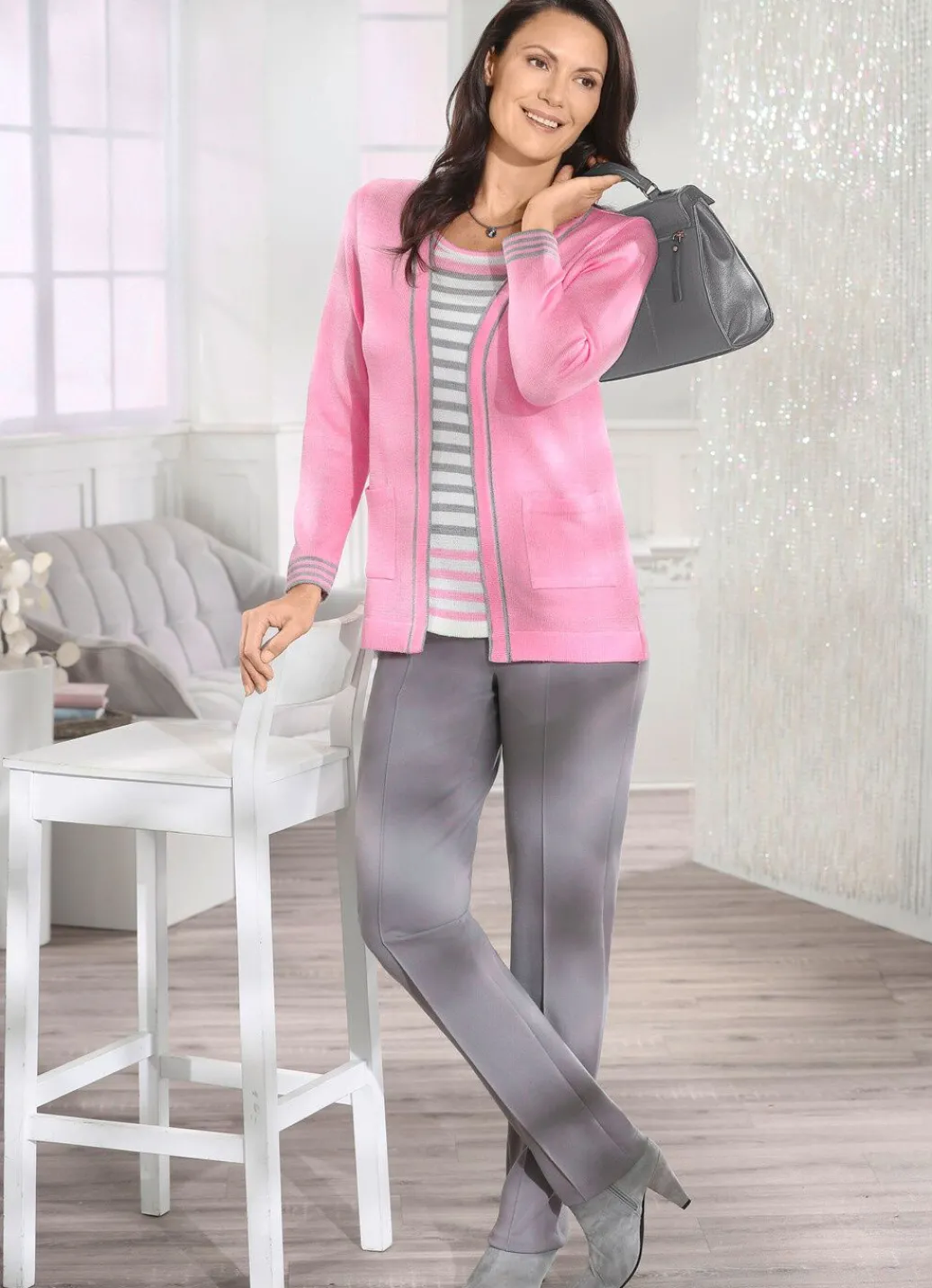 Damen Mona Pullover<Pullover in Twinset-Optik