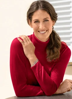 Damen Mona Basics|Pullover<Pullover in weich fließender Qualität