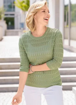 Damen Mona Basics|Pullover<Pullover in zartem Mustermix