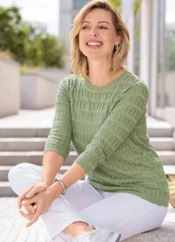 Damen Mona Basics|Pullover<Pullover in zartem Mustermix