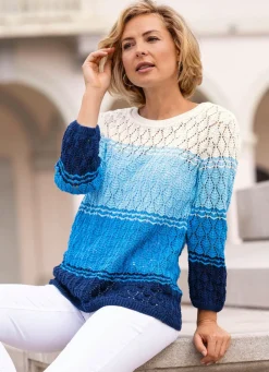 Damen Mona Pullover<Pullover mit Ajour-Rautendessin