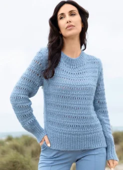Damen Mona Basics|Pullover<Pullover mit Alpaka