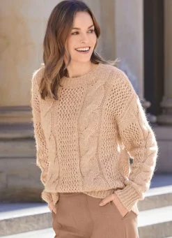 Damen Mona Basics|Pullover<Pullover mit Alpaka