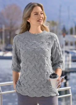 Damen Mona Basics|Pullover<Pullover mit Alpaka